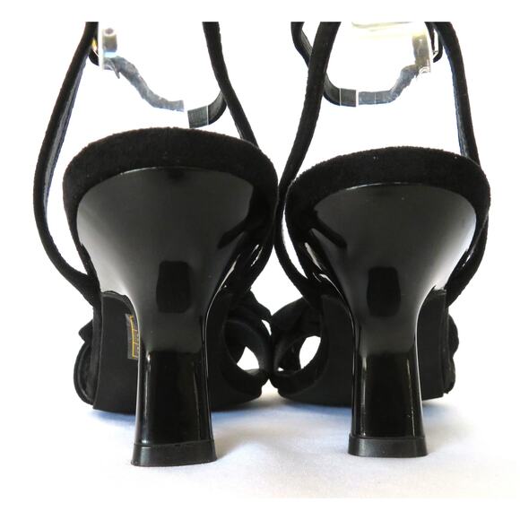 JEFFREY CAMPBELL Honolulu Floral Suede Ankle Strap Sandals Sz 7.5 - Picture 8 of 14